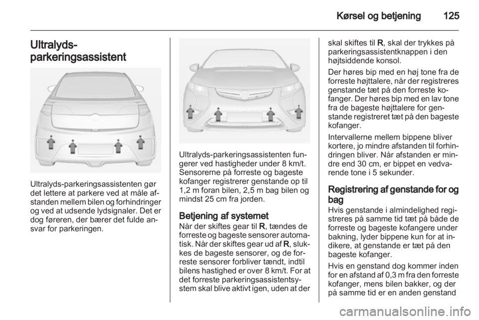OPEL AMPERA 2013  Instruktionsbog (in Danish) 