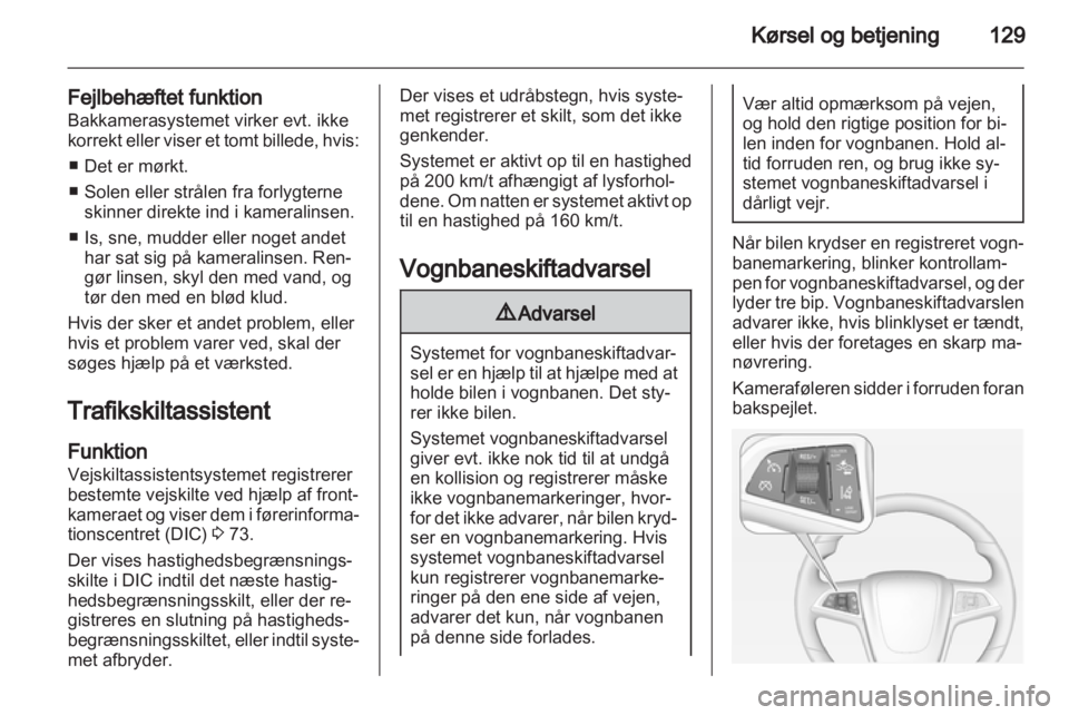 OPEL AMPERA 2013  Instruktionsbog (in Danish) 