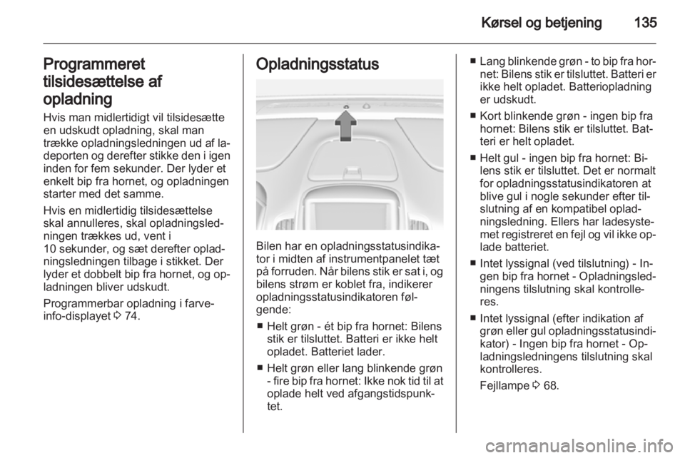 OPEL AMPERA 2013  Instruktionsbog (in Danish) 