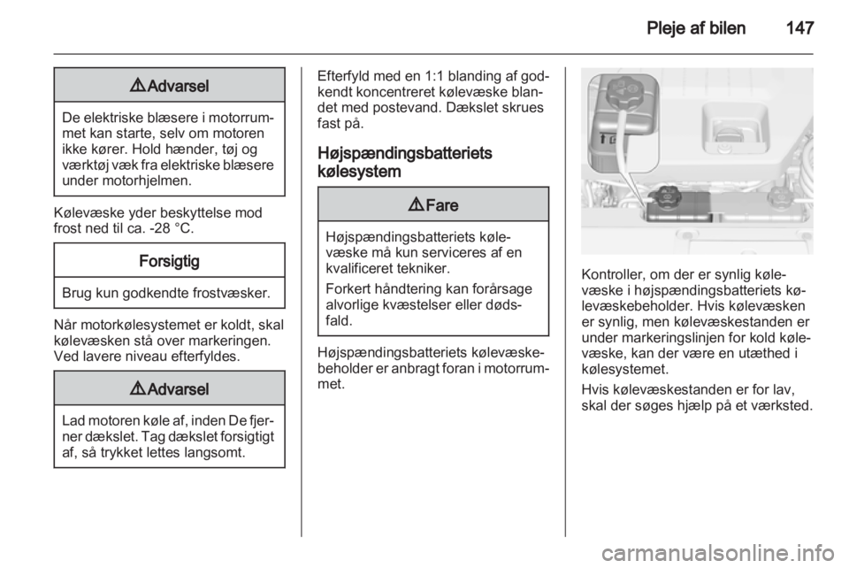 OPEL AMPERA 2013  Instruktionsbog (in Danish) 