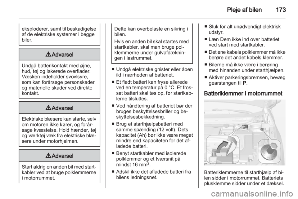 OPEL AMPERA 2013  Instruktionsbog (in Danish) 