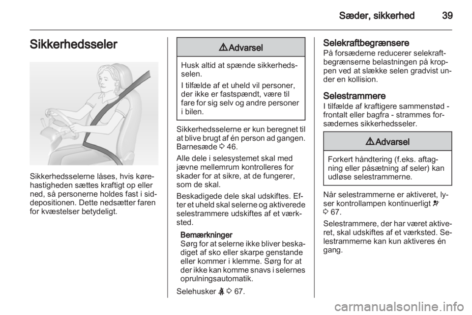 OPEL AMPERA 2013  Instruktionsbog (in Danish) 
