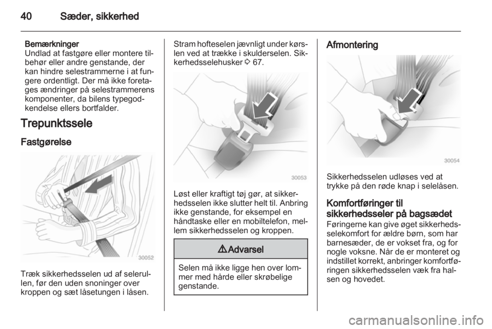 OPEL AMPERA 2013  Instruktionsbog (in Danish) 
