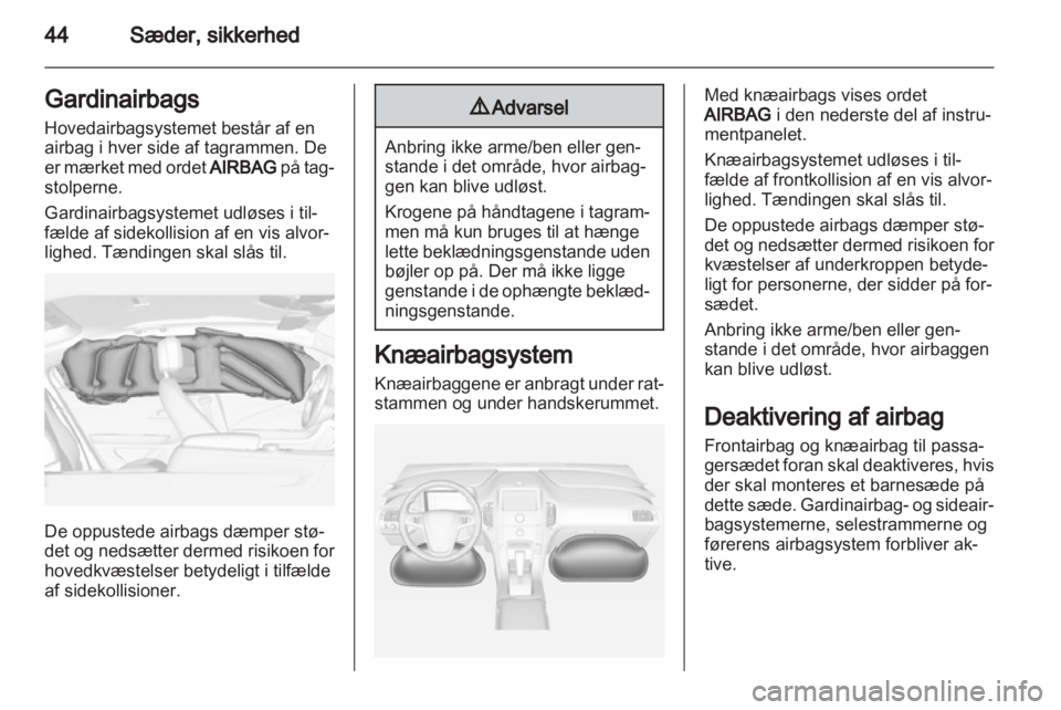 OPEL AMPERA 2013  Instruktionsbog (in Danish) 