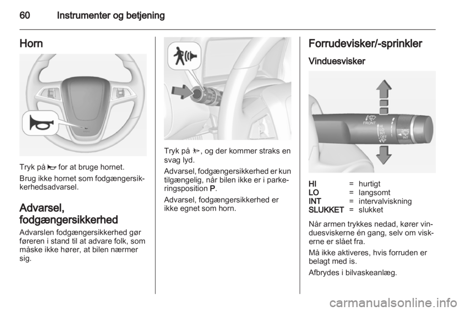 OPEL AMPERA 2013  Instruktionsbog (in Danish) 