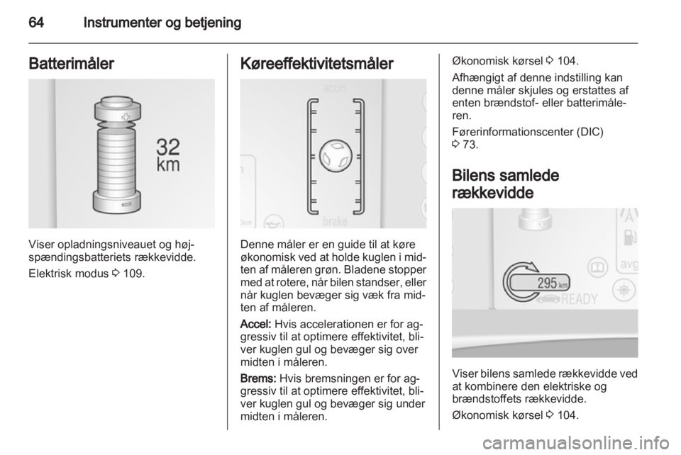 OPEL AMPERA 2013  Instruktionsbog (in Danish) 