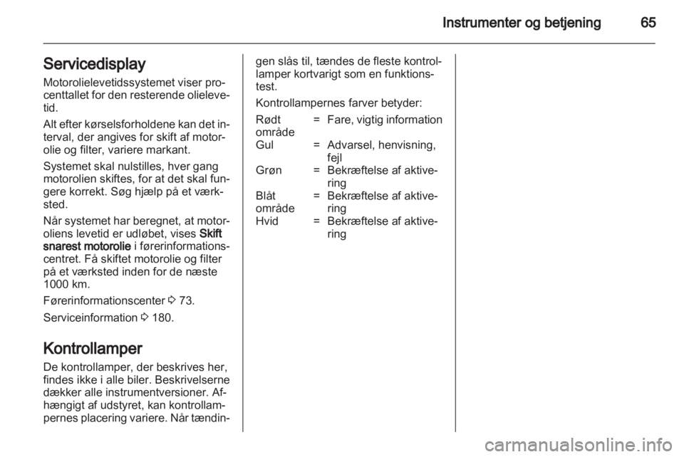 OPEL AMPERA 2013  Instruktionsbog (in Danish) 