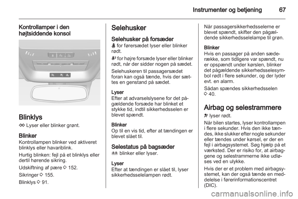 OPEL AMPERA 2013  Instruktionsbog (in Danish) 