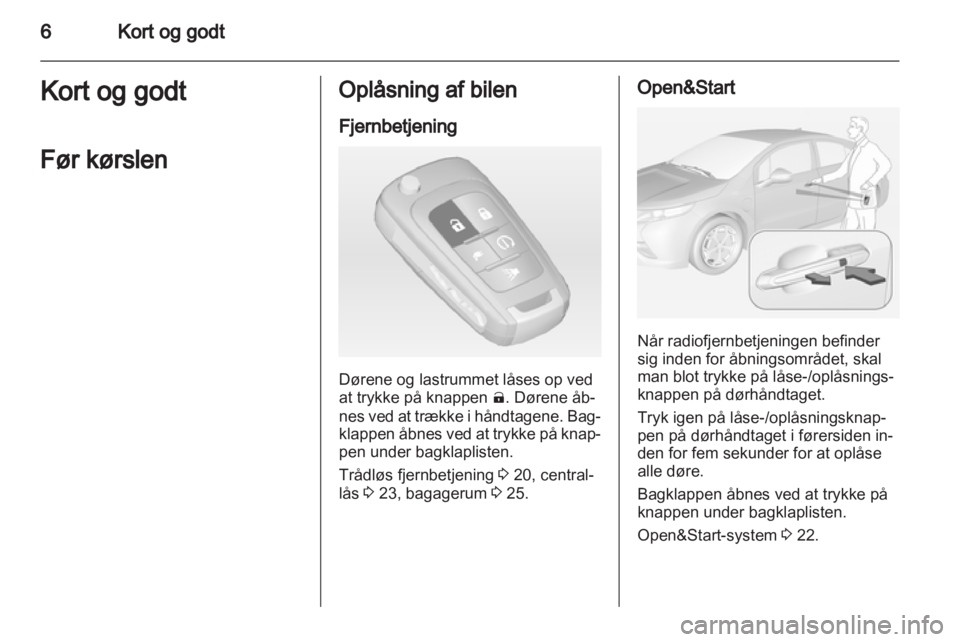 OPEL AMPERA 2013  Instruktionsbog (in Danish) 