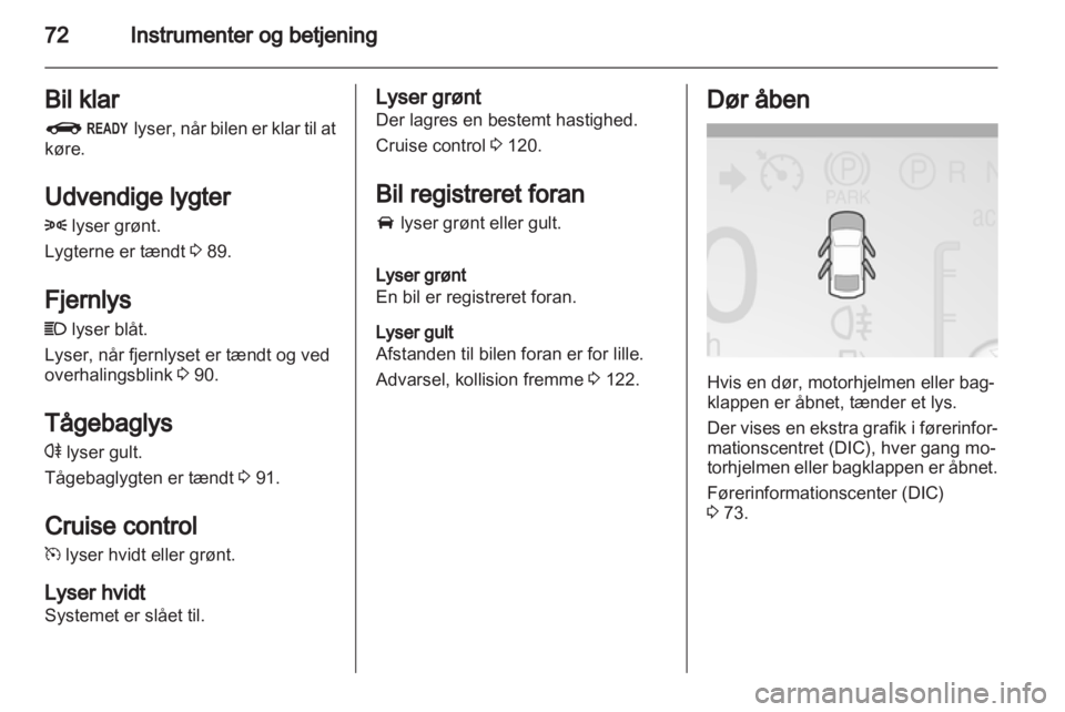OPEL AMPERA 2013  Instruktionsbog (in Danish) 
