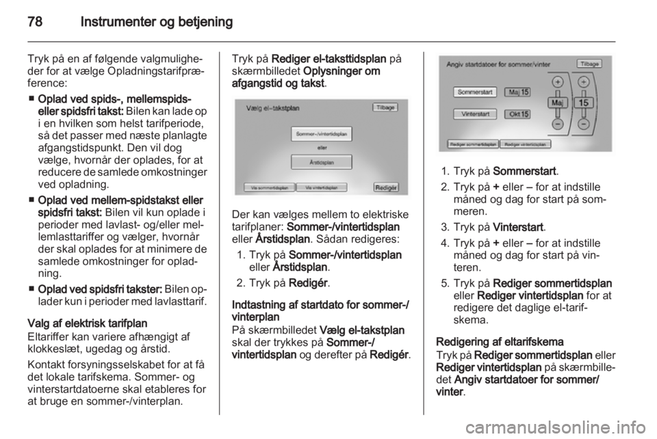 OPEL AMPERA 2013  Instruktionsbog (in Danish) 