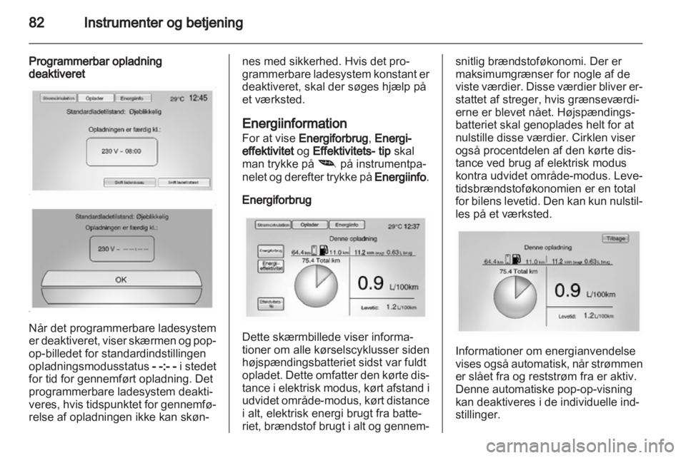 OPEL AMPERA 2013  Instruktionsbog (in Danish) 