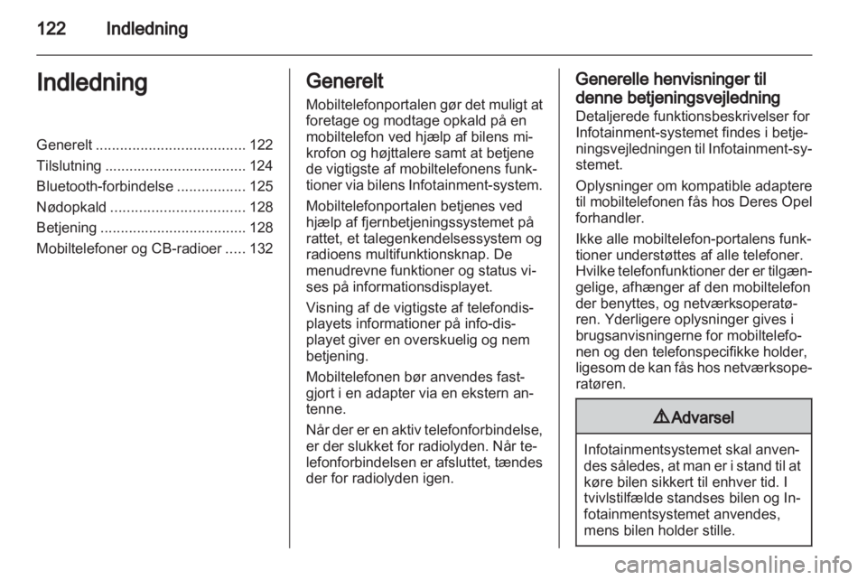 OPEL ANTARA 2012  Instruktionsbog til Infotainment (in Danish) 