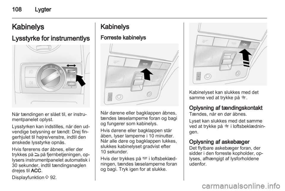 OPEL ANTARA 2012.5  Instruktionsbog (in Danish) 
