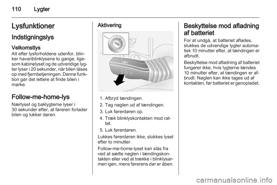 OPEL ANTARA 2012.5  Instruktionsbog (in Danish) 