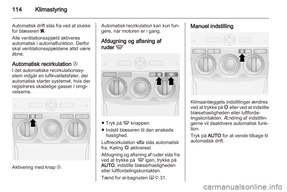 OPEL ANTARA 2012.5  Instruktionsbog (in Danish) 