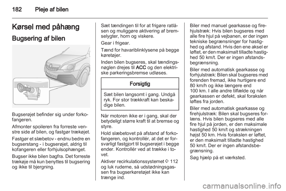 OPEL ANTARA 2012.5  Instruktionsbog (in Danish) 
