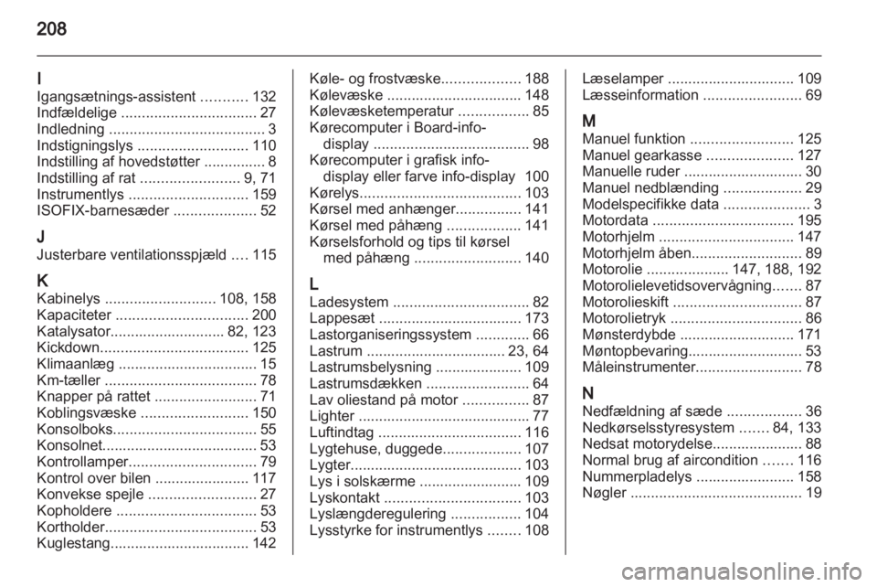 OPEL ANTARA 2012.5  Instruktionsbog (in Danish) 