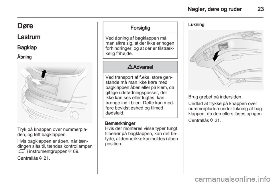 OPEL ANTARA 2012.5  Instruktionsbog (in Danish) 