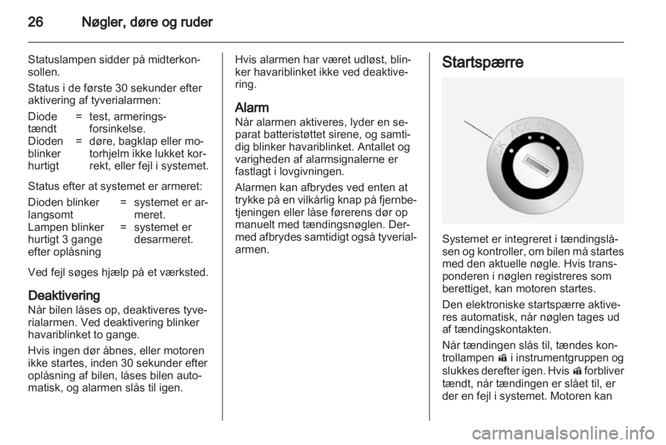 OPEL ANTARA 2012.5  Instruktionsbog (in Danish) 