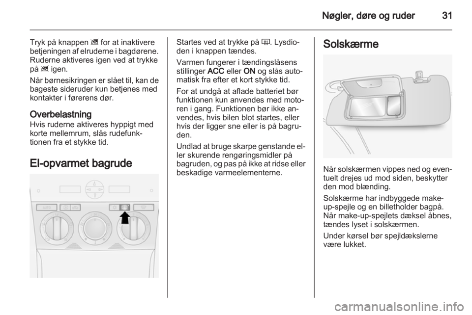 OPEL ANTARA 2012.5  Instruktionsbog (in Danish) 