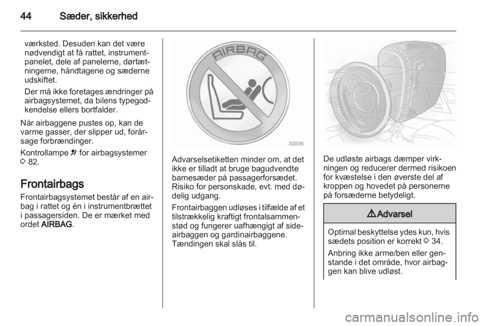 OPEL ANTARA 2012.5  Instruktionsbog (in Danish) 