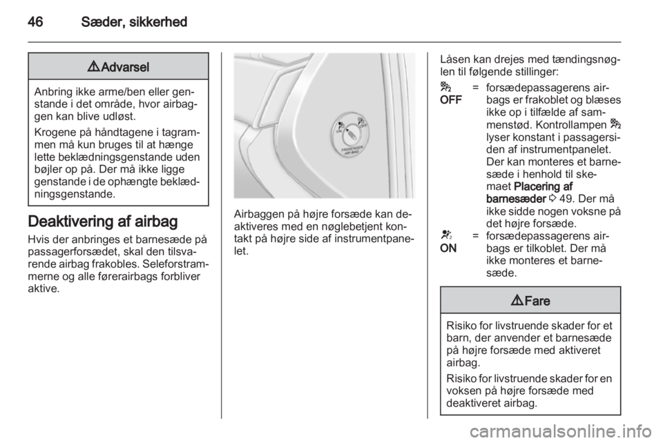 OPEL ANTARA 2012.5  Instruktionsbog (in Danish) 