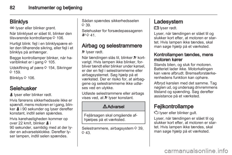 OPEL ANTARA 2012.5  Instruktionsbog (in Danish) 