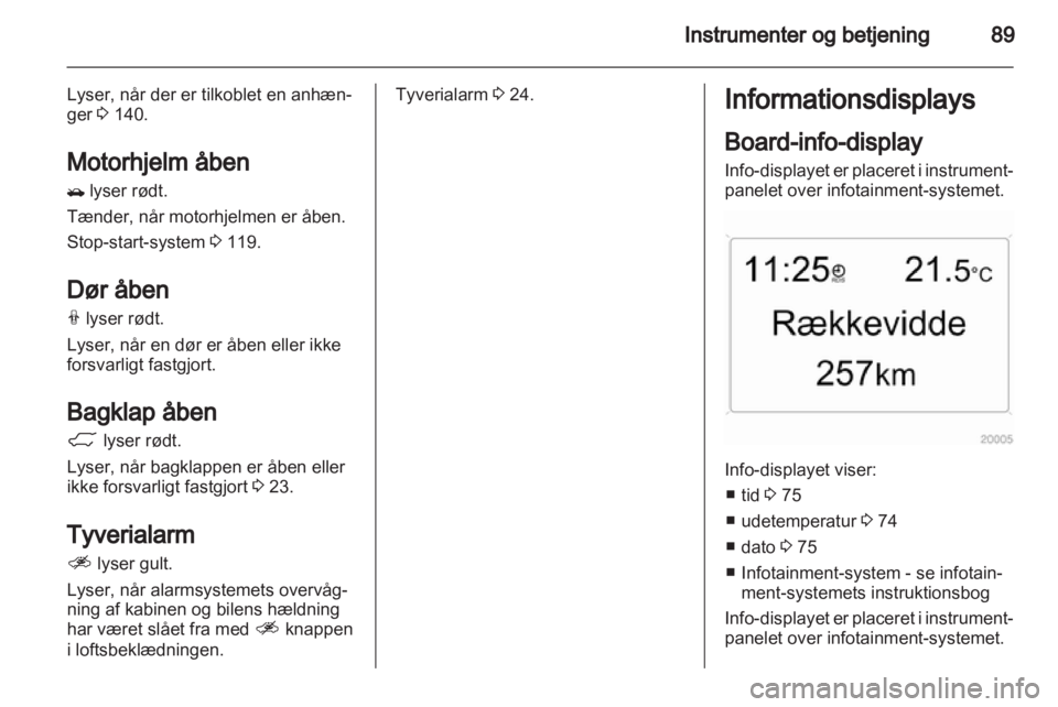 OPEL ANTARA 2012.5  Instruktionsbog (in Danish) 