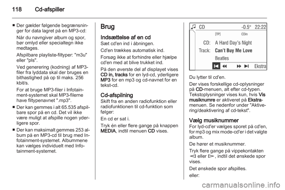OPEL ANTARA 2013  Instruktionsbog til Infotainment (in Danish) 