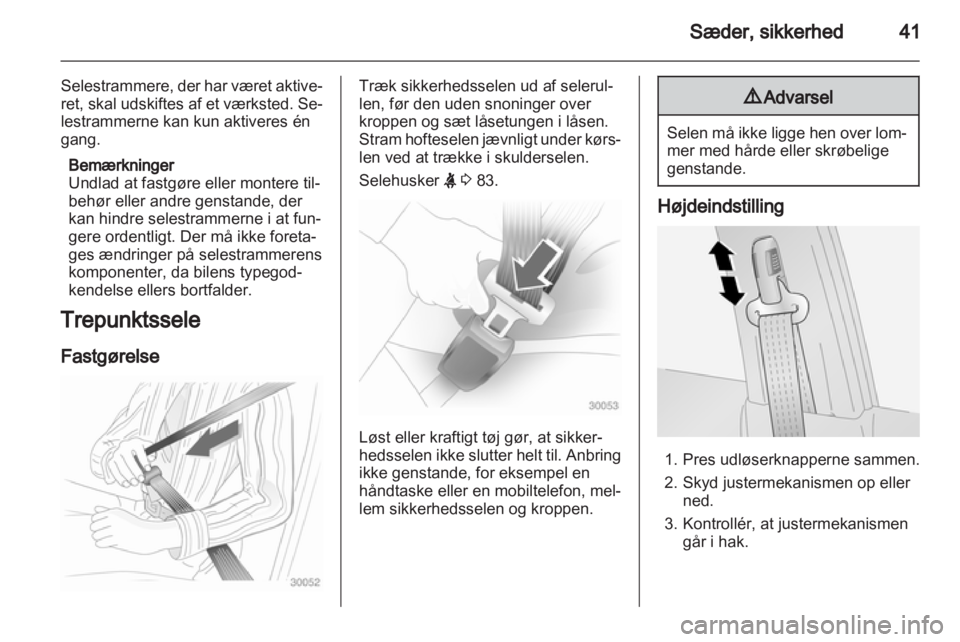 OPEL ANTARA 2013.5  Instruktionsbog (in Danish) 