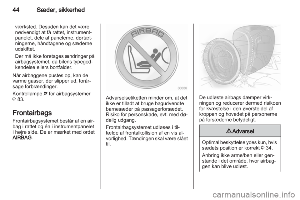OPEL ANTARA 2013.5  Instruktionsbog (in Danish) 