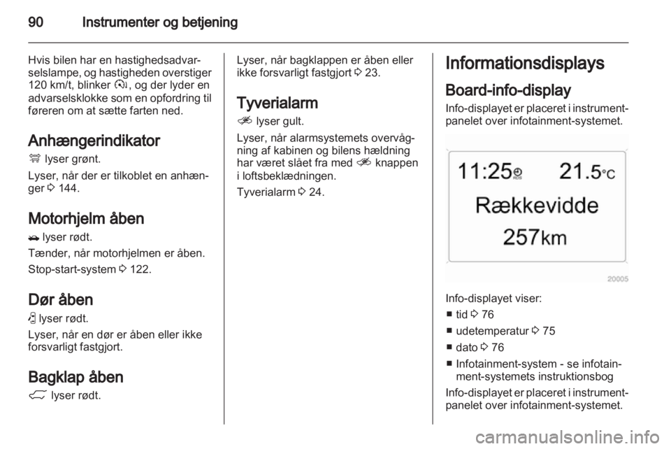OPEL ANTARA 2013.5  Instruktionsbog (in Danish) 