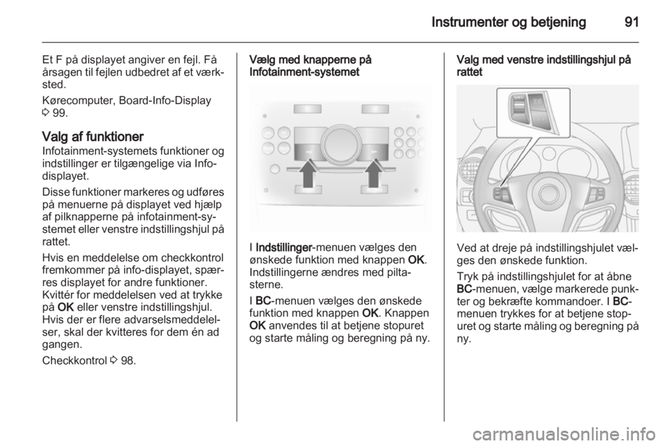 OPEL ANTARA 2013.5  Instruktionsbog (in Danish) 