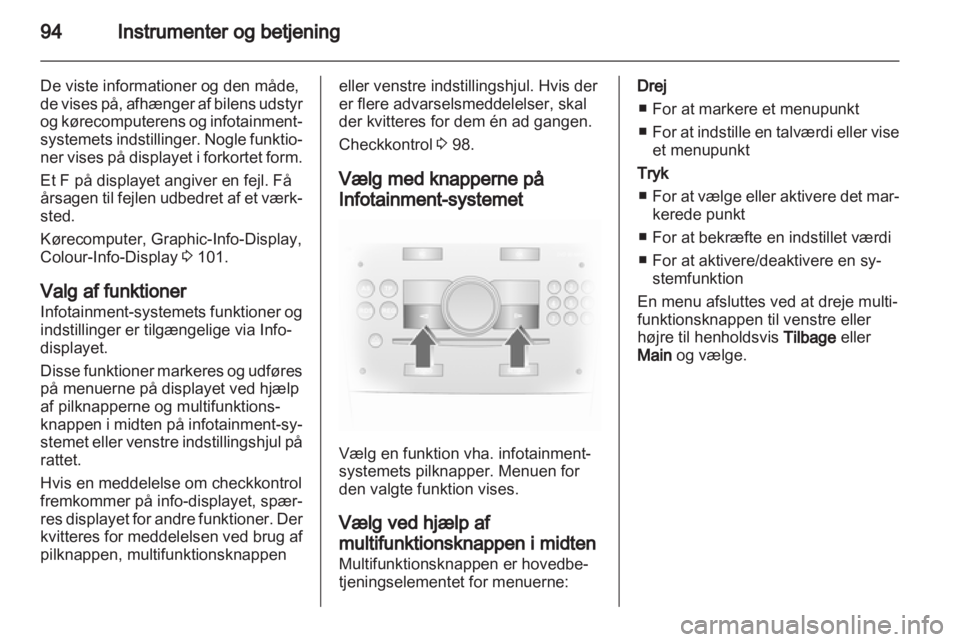 OPEL ANTARA 2013.5  Instruktionsbog (in Danish) 