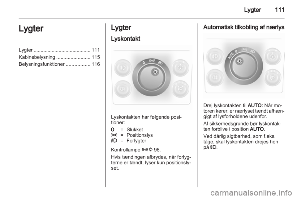 OPEL ASTRA H 2010.5  Instruktionsbog (in Danish) 