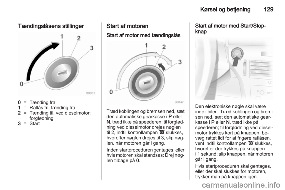OPEL ASTRA H 2010.5  Instruktionsbog (in Danish) 