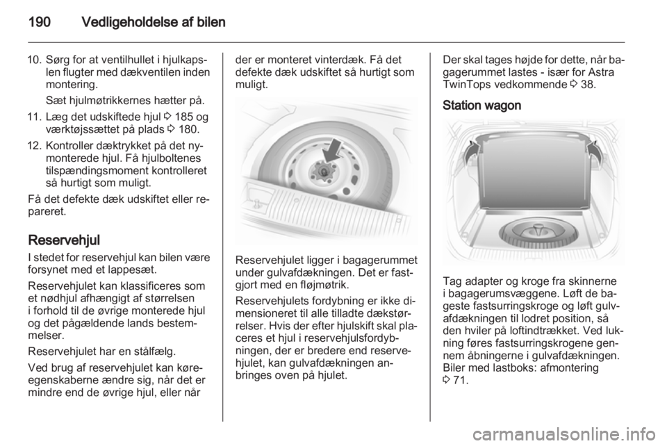OPEL ASTRA H 2010.5  Instruktionsbog (in Danish) 