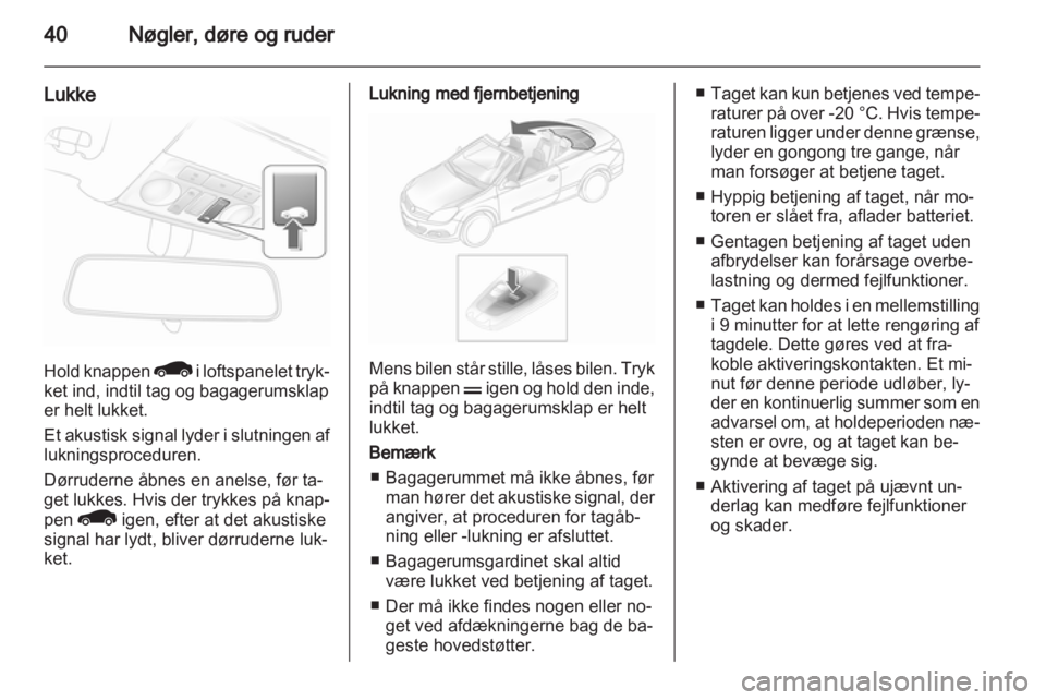 OPEL ASTRA H 2010.5  Instruktionsbog (in Danish) 