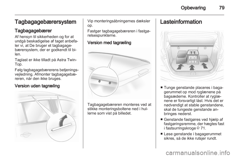 OPEL ASTRA H 2010.5  Instruktionsbog (in Danish) 