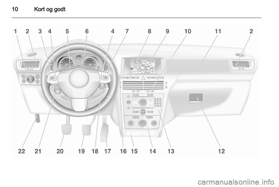 OPEL ASTRA H 2010.5  Instruktionsbog (in Danish) 