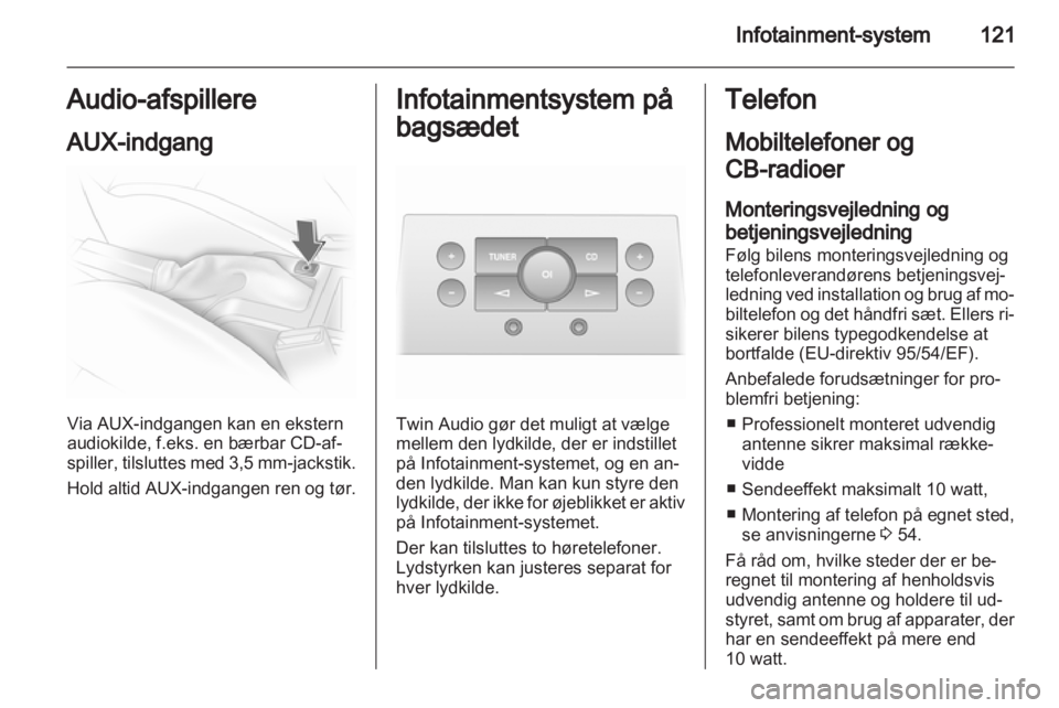 OPEL ASTRA H 2011  Instruktionsbog (in Danish) 