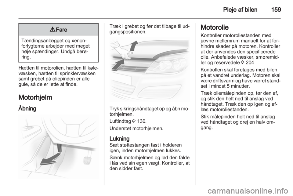 OPEL ASTRA H 2011  Instruktionsbog (in Danish) 