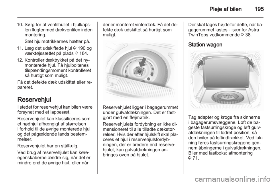 OPEL ASTRA H 2011  Instruktionsbog (in Danish) 