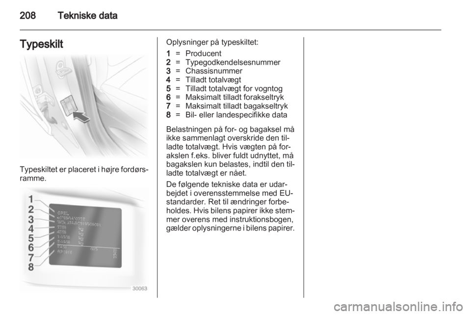 OPEL ASTRA H 2011  Instruktionsbog (in Danish) 