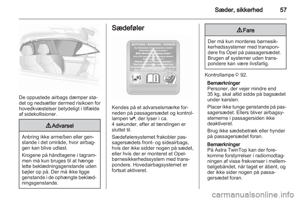 OPEL ASTRA H 2011  Instruktionsbog (in Danish) 