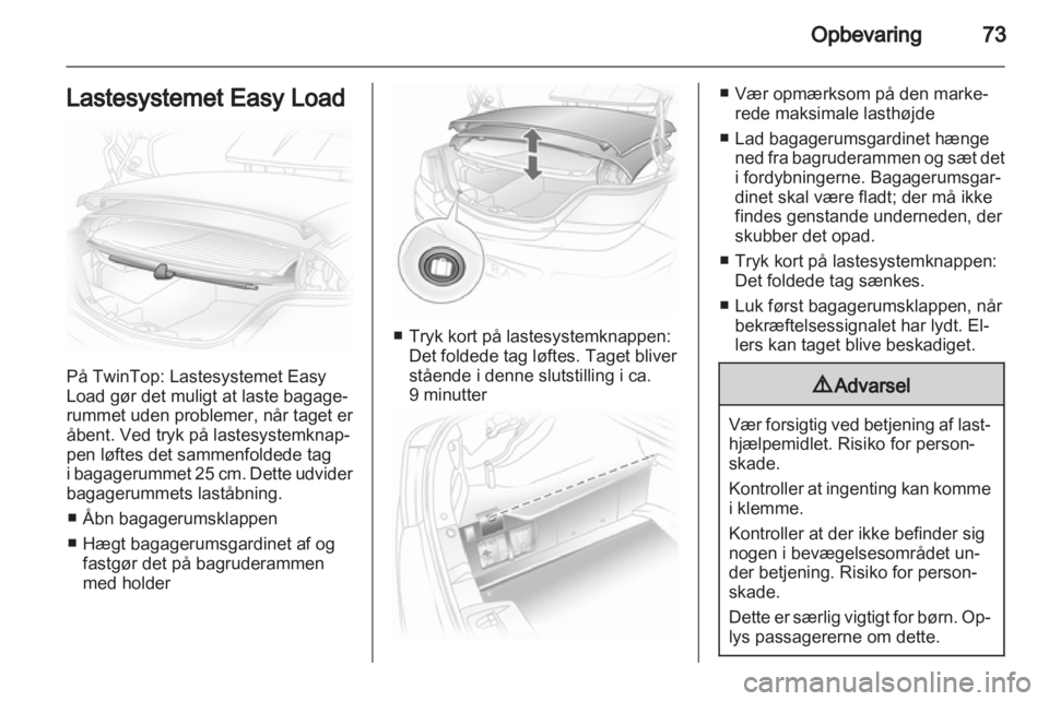 OPEL ASTRA H 2011  Instruktionsbog (in Danish) 
