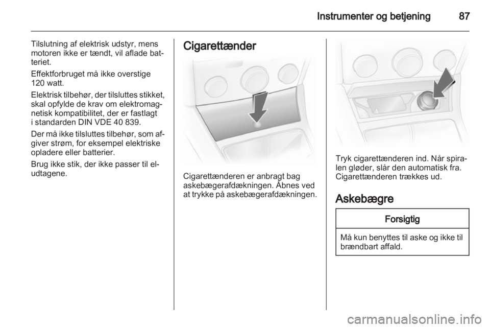 OPEL ASTRA H 2011  Instruktionsbog (in Danish) 