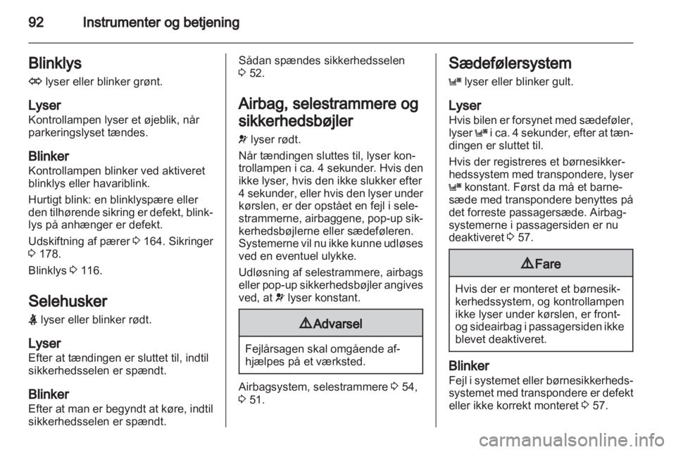 OPEL ASTRA H 2011  Instruktionsbog (in Danish) 