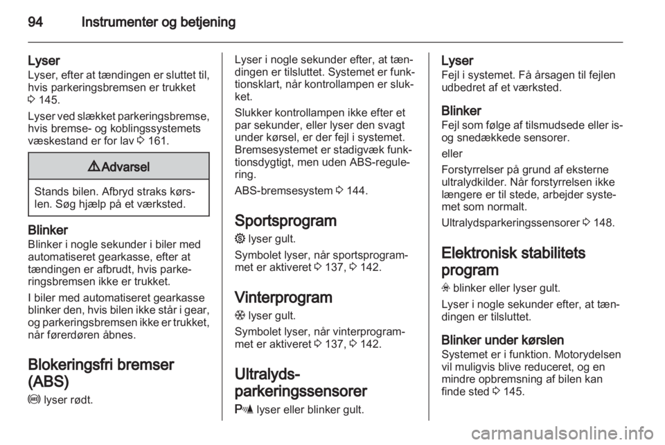 OPEL ASTRA H 2011  Instruktionsbog (in Danish) 